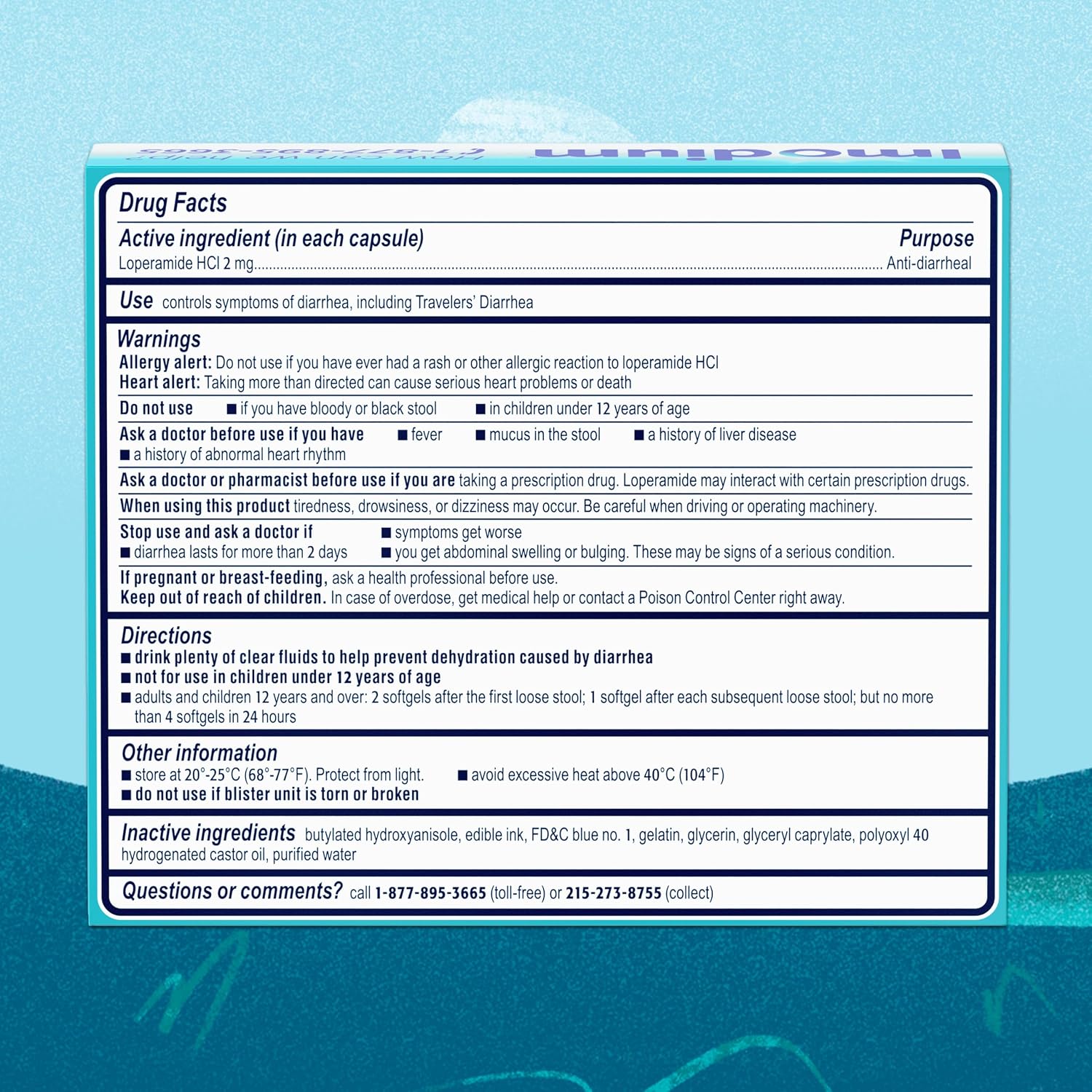 Imodium A-D Diarrhea Relief Softgels, Loperamide HCl, 12 ct - Image 9