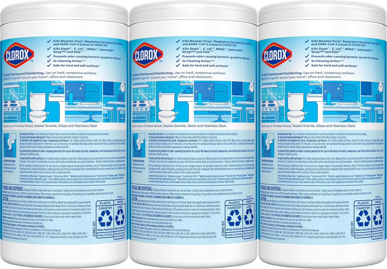 Clorox Disinfecting Wipes Cleaning Variety Pack, 75 Count, 3 Pack - Image 11