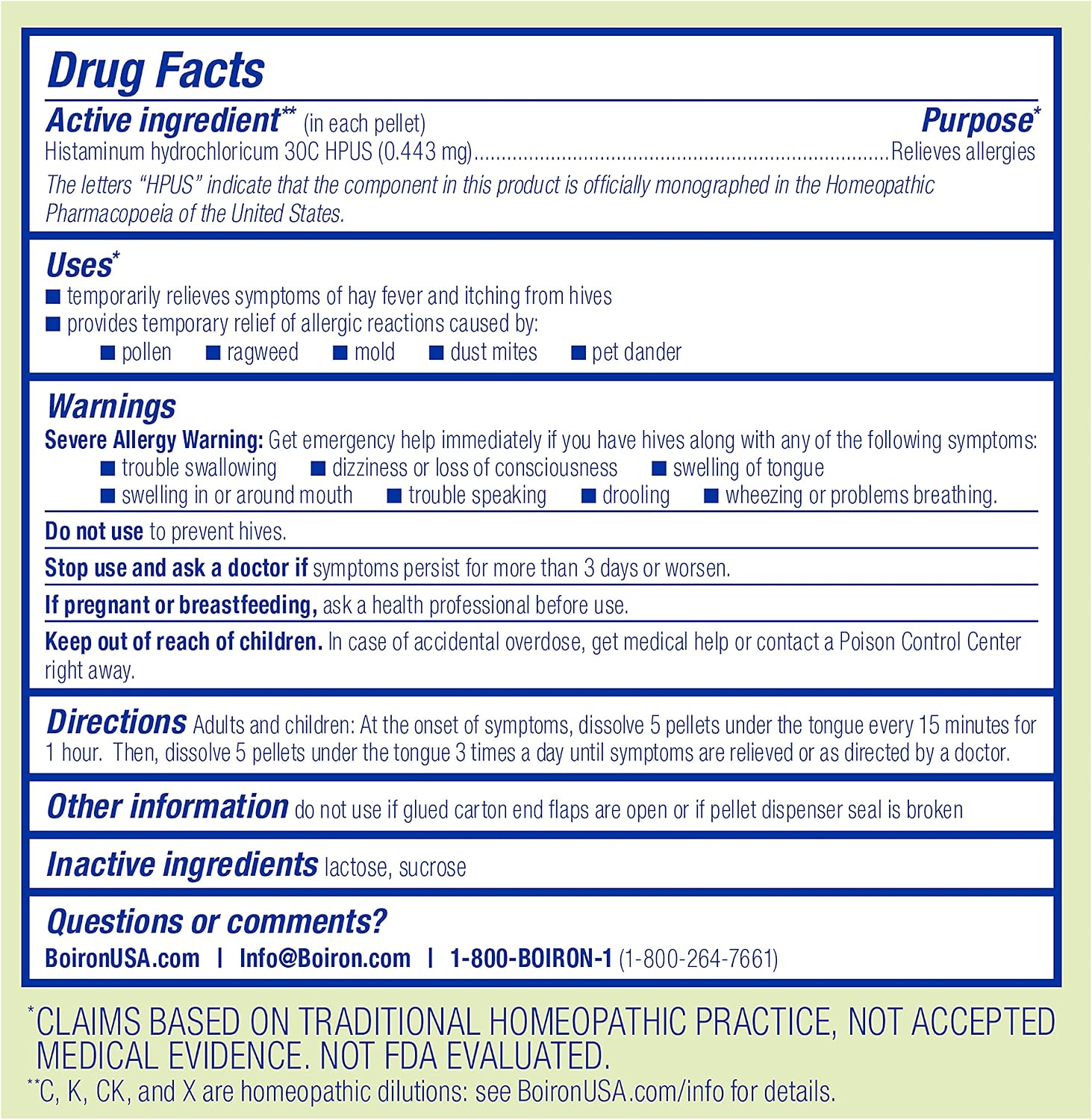 Boiron Histaminum Hydrochloricum 30C Homeopathic Medicine for Indoor or Outdoor Allergy Relief, Hay Fever, and Hives - 3 Count (240 Pellets) - Image 12