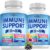 NEW AGE 8 in 1 Immune Support Booster Supplement with Echinacea, Vitamin C and Zinc 50mg, Vitamin D 5000 IU, Turmeric Curcumin & Ginger, B6, Elderberry 120 Count (Pack of 2)