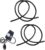 2 Pack Manual Blood Pressure Air Hose Replacement 3FT Rubber Tube Air Tubing for Aneroid Sphygmomanometer Professional Blood Pressure Monitor Cuff Set Adult Arm