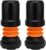 Flexyfoot Shock Absorbing Walking Cane Tips – Improves Grip, Safety and Comfort – Works with 2-Section Walking Poles – Black – Size 16mm (5/8″) – Pack of 2