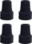 3/4 Inch Cane Tips Kotiorname Heavy Duty Cane Rubber Tips Replacement (4 Pack, Black)