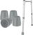 MFE Walker Tips 4-Pack, Universal Non-Slip Rubber Replacement Feet with Skid-Resistant Traction, Easy Install for Most Walkers & Commodes