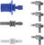 Replacement Blood Pressure Cuff Connectors Adapter, 7 Different Types of Connectors Hose Compatible with Omron & Almost All BP Monitors