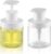 Lulupack 8oz Wide Mouth Pump Bottle, Small Dispenser for Soap & Lotion 2PCS | Plastic empty bottle for shower, refillable jar for shampoo, conditioner, hand soap, body wash, bathroom container, clear