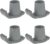 Walker Glide Skis, 4 Pack Universal Fit Walker Feet,Grey
