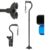 Medline Offset Folding Cane, 4-Point Base with Cushioned Gel Handle, Supports up to 350 lbs, Black