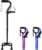 Adjustable Walking Cane for Men & Women with 4-Pronged Base for Extra Stability – Foldable Cane for Seniors with Foam Padded Offset Handle for Soft Grip & a Second Handle for Standing