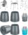 supregear Walker Tips 1-1/8 Inch, 4 Pack Heavy Duty Rubber Replacement Feet with Metal Inserts, Fits 28 mm Tubes for Walkers, Commodes and Shower Chairs