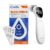 At Home Flu A/B and COVID-19 Test Kit (5 Pack) and Infrared Thermometer Bundle, 3-in-1 Combo Rapid Antigen Test with Results in 10 Minutes, Forehead and Ear Digital Thermometer