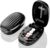 Pill Cutter Splitter for Small and Tiny Pills, 1/2 1/4 Pill Splitter for Small Pills,Vitamins, Tablets in Half or Quarters, Accurate and Easy Cutting, Stainless Steel Blade, Back Storage (Black)