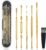 Hion 6 Pcs Extended Ear Wax Removal Kit,Professional Double-Headed Ear Pick Earwax Removal Tools,316L Stainless Steel Ear Cleaner Curette with Cleaning Brush and Storage Box,Suit for Kid Adult(Gold)