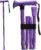 HealthSmart Folding Walking Stick, Soft Comfort Grip Collapsible Walking Stick, Adjustable Folding Walking Cane, FSA HSA Eligible, Lavender
