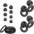 JUSTRVN Ear Plugs for Sleeping, 2 Pairs of Reusable Earplugs for Noise Reduction 25dB-30dB with 8 Ear Tips, Soft Hearing Protection Ear Plugs for Concert,Noise Sensitivity, Study & Work, Black