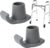 2 Pcs Walker Ski Glides, Universal 1 1/8 Inch Skis for Folding Walkers