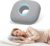 Ear Piercing Pillow with Memory Foam for Side Sleepers with Ear Hole, O-Shaped Side Sleeping Pillow for CNH, Ear Pain, Inflammation & Pressure Sores Ear Guard Pillow, Gray
