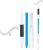Long Shoe Horn for Seniors, Dressing Stick with S-Hook, Blue