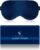 Silk Eye Mask for Sleeping – Soft Breathable Organic Natural Mulberry Silk Fabric Blackout Sleep Mask with Adjustable Straps No Pressure Eye Mask for Travel Essentials Gifts (Navy Blue)