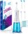 350ML Neti Pot Sinus Rinse Kit, Nasal Irrigation System with 5 Modes, 4 Nozzles, Cordless Rechargeable, IPX7 Waterproof, Nose Cleaner for Sinus Relief (350ML 40 Salt Packets)