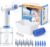 Electric Ear Wax Removal Kit for Adults with 4 Cleaning Modes, Home Use | Safe and Effective Ear Irrigation Flushing System with 500ml Water Bottle, Towel, Waste Basin, 15 Tips, Blue