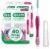 GUM Proxabrush Go-Betweens Moderate Interdental Brushes, 10 Count (4 Pack) | Triangular soft bristles, Nylon-coated wire safe for braces & implants, Reusable with breathable travel cap, 10 days of use