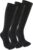 Compression Toe Socks for Men and Women 15-20mmHg, 3 Pairs, Knee High Five Finger Stockings