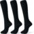 Compression Socks for Women & Men 15-20 mmHg, Knee High, 3 Pairs
