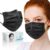 50 PCS Black Disposable Face Masks 3-Ply Filter Earloop Mouth Cover, Face Mask