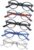 Round Reading Glasses for Women Men Classic Circular Readers +2.50 Stylish Lightweight Cheaters Glasses Spring Hinges 5 Pack
