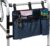 Caroo Walker Bag Basket with Cup Holder Suit for Adult Folding Walkers Rollator Organizer Carry Storage Pouch Water-Resistant Armrest Accessories for Seniors, Elderly, Handicap, Blue