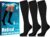 Tekubig 3 Pairs Medical Women Men Compression Socks Knee High 20-30 mmhg Graduated Stocking Support Hose Cute for Running Travel