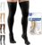 Truform 20-30 mmHg Compression Stockings for Men and Women, Thigh High Length, Dot Top, Closed Toe, Black, Medium