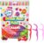 Flavored Floss Picks, 300 Count, Dental Floss Picks for Teeth with Fun Fruit Flavors, Flosser Picks for Adults and Children, | Strawberry, Cherry & Grape Flavor