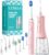 COSLUS C51C30 Water Flosser Electric Toothbrush Combo, Pink Oral Clean Kit