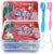 JASUNLEE 70Pack Mini Disposable Toothbrushes 5-in-1 PrePasted Travel Toothbrush with Toothpaste Flosser Pick Tongue Scraper, Individually Wrapped Box, Carry On Essentials for Airplane Camping