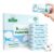 100% Cotton Travel Wipes for Sensitive Skin, 99% Purified Water Hypoallergenic Mini Wet Wipes, Unscented Pocket Wipes Travel Essentials, 56 Count (8 Packs of 7)
