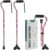 Floral Canes for Women Folding Cane for Stability with Non-Slip Base, Adjustable Walking Cane for Seniors – Lightweight Collapsible Walking Sticks with T & Offset Handle