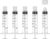 50Pack 5ml/cc Luer Lock Syringe without Needle, Plastic Syringe with Caps for Liquid, Sterile Individually Wrapped