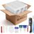 Toiletry Kits Travel Essentials Disposable Hygiene in Bulk, Trial Size Toiletries Supplies Individually Wrapped Traveling Personal Care Items, for Camping, Hotel, Homeless, Charity, 8-in-1 (40-Pack)
