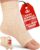 KEMFORD Ankle Compression Sleeve – 1-Pair, Plantar Fasciitis Braces – Open Toe Compression Socks for Swelling, Sprain, Neuropathy, Foot Arch Support for Men and Women – 20-30mmhg, L, Beige