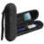 Hard Thermometer Case, Shockproof Travel Storage Bag for Oral Digital Thermometer, Waterproof Protective Pouch with Mesh Pocket, Wrist Strap for Swabs and Accessories(Black)