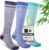 Compression Socks Women & Men, 15-20 mmHg Bamboo Viscose Knee High Soft Support for Flying Travel Daily