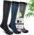 Compression Socks Women & Men, 15-20 mmHg Bamboo Viscose Knee High Soft Support for Flying Travel Daily