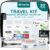 20-Piece Unisex Travel Toiletry Kit – Premium Brand-Name Travel Toiletries | TSA Approved Travel Essentials with Shampoo, Conditioner, Body Wash, Deodorant & Oral Care in Clear Bag