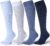 LEVSOX Cotton Compression Socks for Women Men 20-30 mmHg Knee High Cute Support Sock for Nurses Flying Pregnancy