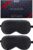 BeeVines 100% Mulberry Silk Sleep Mask, Blackout Eye Masks(Black & Black) | Natural Pure Silk Eye Shade, Real Silk Eye Cover for Sleeping, with Adjustable Strap, Reduces Puffy Eyes, Traveling Gifts