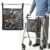 Walker Side Bag Walker Bags Folding WalkerLightweight Side WalkerBasket Organizer Mesh Bags for Most Walkers WithSide Bar for Seniors Rollator Accessories