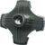 RMS Cane Tip – Self Standing Quad Base Replacement for Most Walking Canes, Sticks, Folding and Offset Pod or Tripod Styles – 4 Prong Rubber Foot Pad (Black)