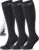 CS CELERSPORT Compression Socks for Men Women 20-30mmHg Running 3 Pairs | Breathable Knee High Circulation Support Socks for Travel, Pregnant, Nurses, Athletic, Daily Stand